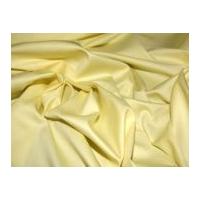 Plain Stretch Cotton Dress Fabric Lemon Yellow