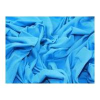 Plain Stretch Cotton Jersey Dress Fabric Turquoise