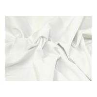 Plain Stretch Cotton Dress Fabric White