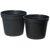 Plastic Black Tomato Pot (Dia)22.5cm Pack of 3