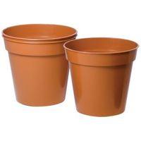 Plastic Terracotta Plant Pot (Dia)15cm Pack of 5