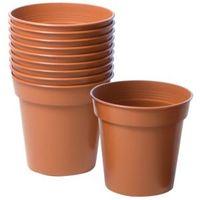 Plastic Terracotta Plant Pot (Dia)7.6cm Pack of 10