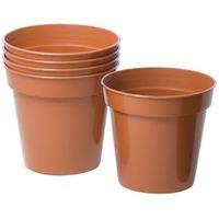 plastic terracotta plant pot dia10cm pack of 5