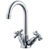 Plumbsure Crystal 2 Lever Basin Mixer Tap