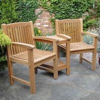 plantation teak 2 seater companion set