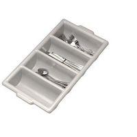 plastic cutlery box grey 