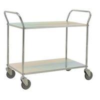 PLATFORM TROLLEY 2 SHELVES, ELECTRO-GALVANISED