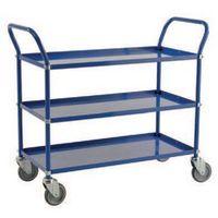 PLATFORM TROLLEY 3 SHELVES, BLUE