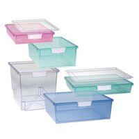 PLASTIC STORAGE TRAY A3 DEEP 469X425X157 CLEAR PACK OF 6