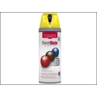 plasti kote premium spray paint gloss new yellow 400ml