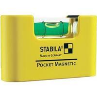 Plastic mini-format spirit-level Pocket Magnetic Stabila 17774 Level accuracy 1 mm/m