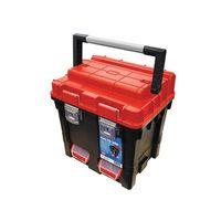 Plastic Cube Toolbox - 2 Trays 17in Deep