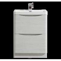 planet 600mm vanity unit white ash