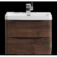 planet 600mm wall mounted vanity unit chestnut