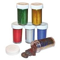 Playbox - Glitter Powder (6 Basic Colours) - 6 x 20 G