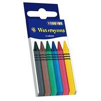 Playbox - Wax Crayons (thin) - 88 Mm, Ï 8mm - 6 Pcs