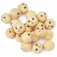 Playbox - Wooden Balls (with Face) - Ï 22mm - 20 Pcs