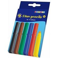 Playbox - Fibre Pens (thick) - 125 Mm, Ï 15mm - 6 Pcs