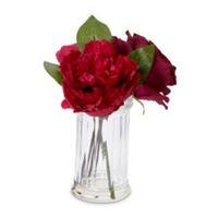 Plum Rose Peony Ranunculus Artificial Floral Arrangement