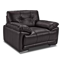 Plaza Faux Leather Armchair Brown