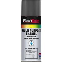 plastikote 60108 multi purpose enamel spray paint 400ml grey primer
