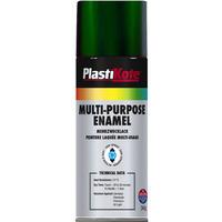 plastikote 60106 multi purpose enamel spray paint 400ml gloss green