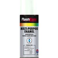 plastikote 60103 multi purpose enamel spray paint 400ml matt white