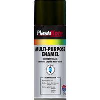 plastikote 60100 multi purpose enamel spray paint 400ml gloss black