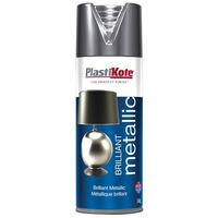 plastikote 4400000161076 161 brilliant metallic spray silver 400ml