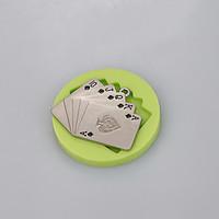 Playing CARDS silicone mold for fondant cake chocolate candy fimo clay decoration tools