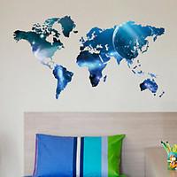 Planet World Map Wall Stickers Art Decals