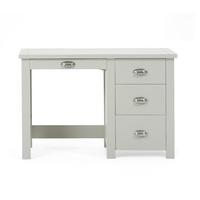 Platina Wooden Single Pedestal Dressing Table In Grey