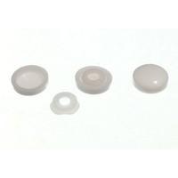 Plastidome Click on Screw Cap Cover with Base White ( pack of 2000 )