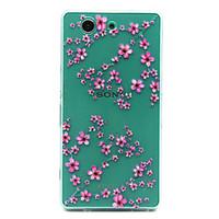Plum flower Pattern TPU Relief Back Cover Case for Sony Xperia Z3 Compact