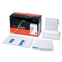 plus fabric envelopes pocket press seal 110gsm c5 white pack of 500