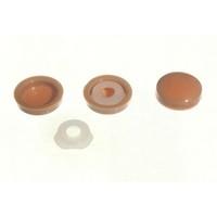 plastidome click on screw cap cover with base teak pack of 1000 