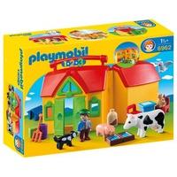 Playmobil 6962 1.2.3 Take Along Farm with Shape Sorter with 5 Farm Animals Toy