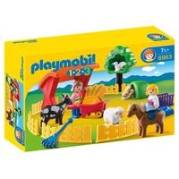 Playmobil 6963 1.2.3 Petting Zoo with 5 Animals Toy