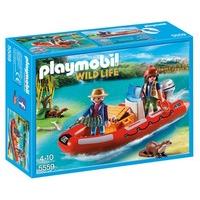 Playmobil 5559 Wildife Adventure Tree House Inflatable Boat with Explorers