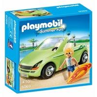 Playmobil 6069 Summer Fun Surfer Car Toy with Convertible - Multi-Coloured