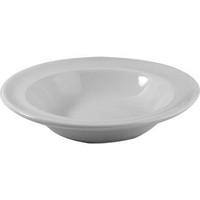 Plain Whiteware Rimmed Fruit Bowl - 6.25\