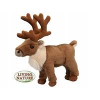 Plush Soft Toy Reindeer by Living Nature. 23cm.AN236