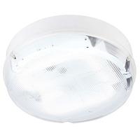 pluto 28w 2d hf fluorescent prismatic round bulkhead white ip65 84943
