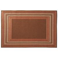 Plain Border Outdoor Rug, 150 x 230cm, Terracotta, Polypropylene