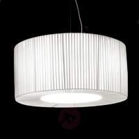 Pleated fabric hanging light Bughy 600, white