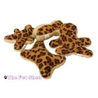 Plush Leopard Print Soft Dog Puppy Pet Play Bite Fetch Chew Squeaky Toy