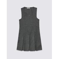 plus girls pinafore with permanent pleats