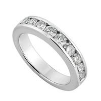 Platinum 0.75 carat diamond half eternity ring