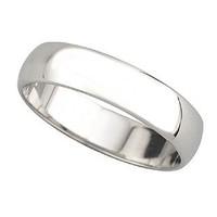 Platinum 5mm D shape wedding ring