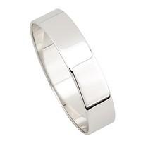 platinum 5mm classic flat wedding ring